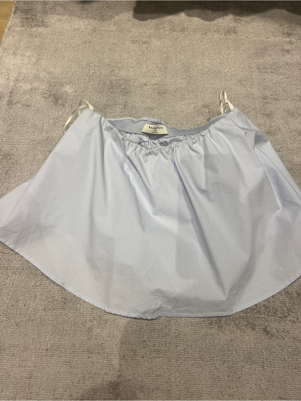 Babaton Pale Blue flowy tube top